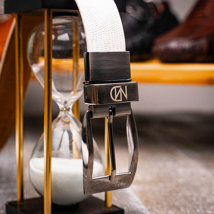 Marco Di Milano Giovanni Belt - Luxury White Leather Shoe