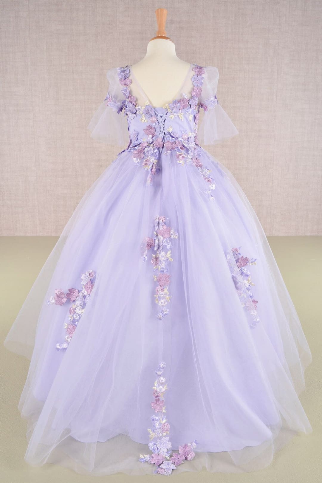 Girls Embroidered Short Sleeve Gown by Elizabeth K GK107 - Girls Formal Dresses