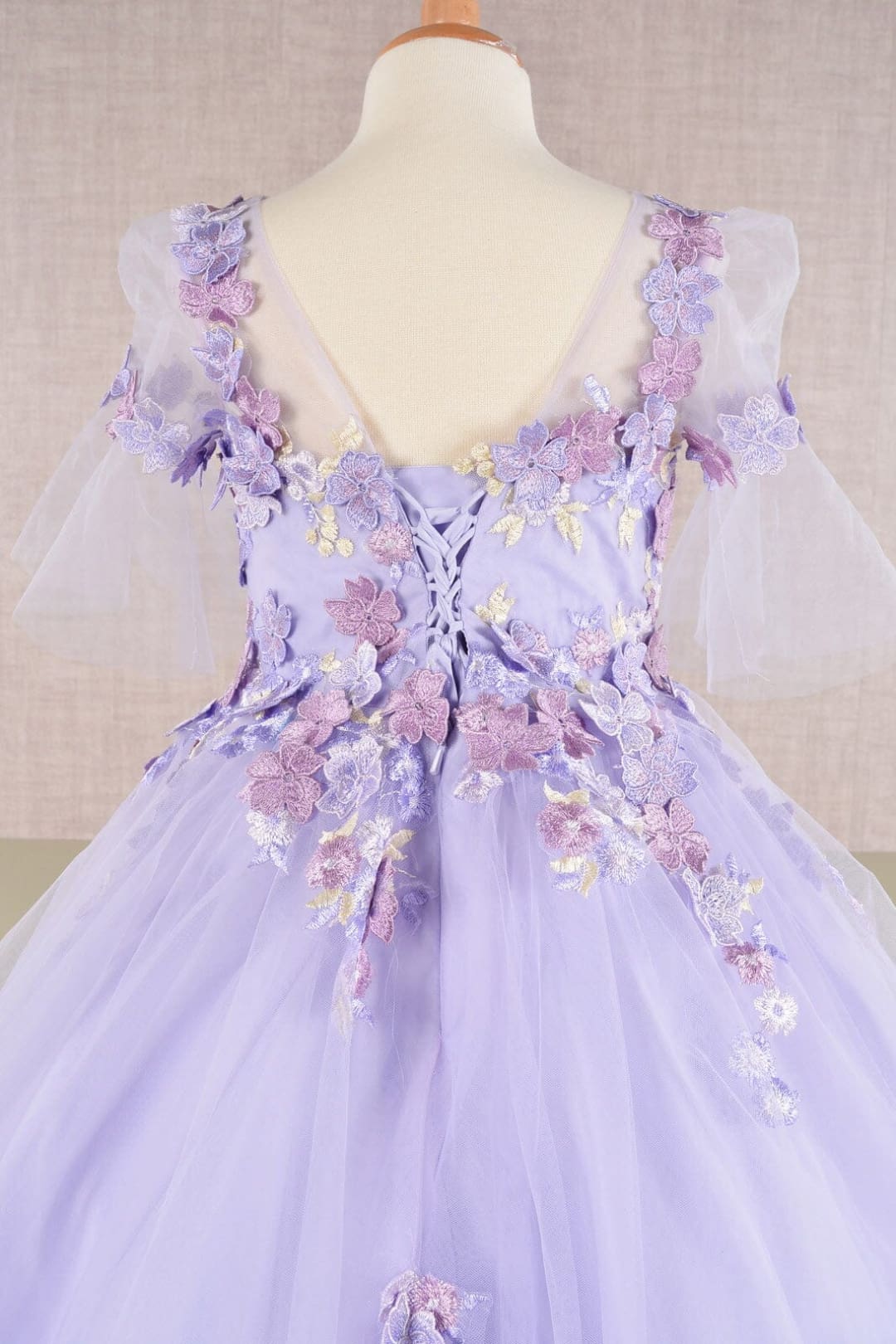 Girls Embroidered Short Sleeve Gown by Elizabeth K GK107 - Girls Formal Dresses