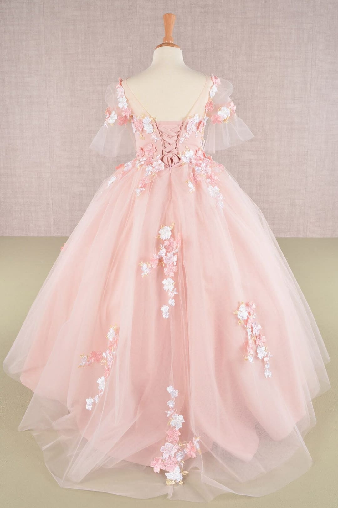 Girls Embroidered Short Sleeve Gown by Elizabeth K GK107 - Girls Formal Dresses