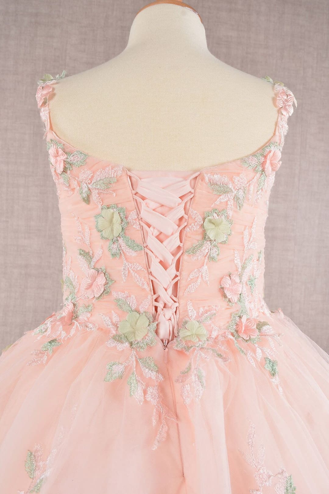 Girls Floral Applique Sleeveless Gown by Elizabeth K GK109 - Girls Formal Dresses