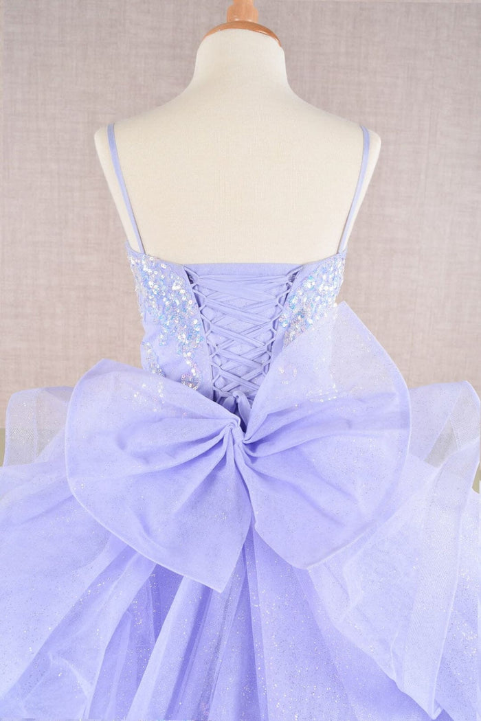 Girls Sequin Applique Sleeveless Gown by Elizabeth K GK106 - Girls Formal Dresses