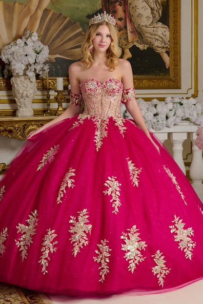 Strapless Corset Ball Gown by Elizabeth K GL3641