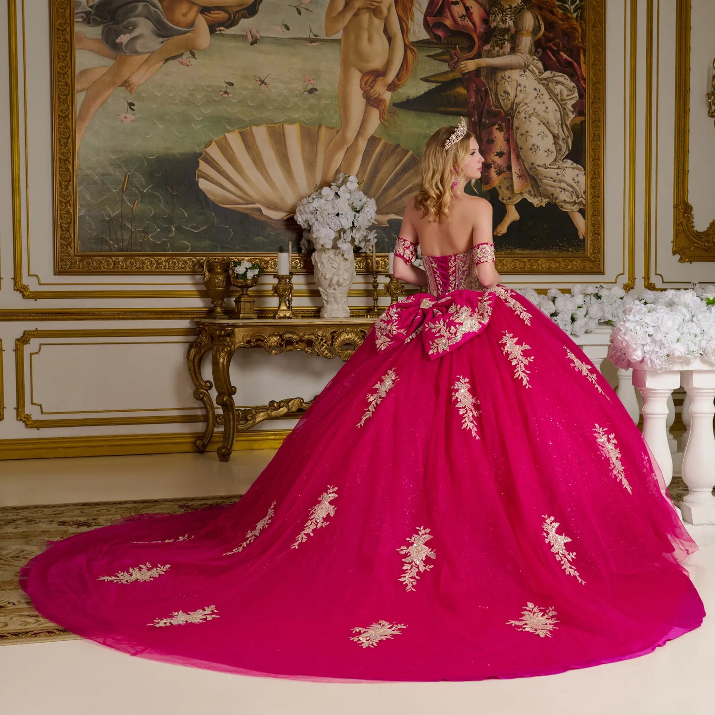 Strapless Corset Ball Gown by Elizabeth K GL3641
