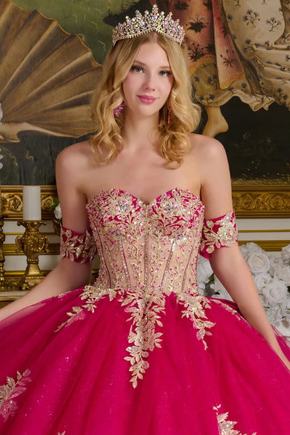 Strapless Corset Ball Gown by Elizabeth K GL3641