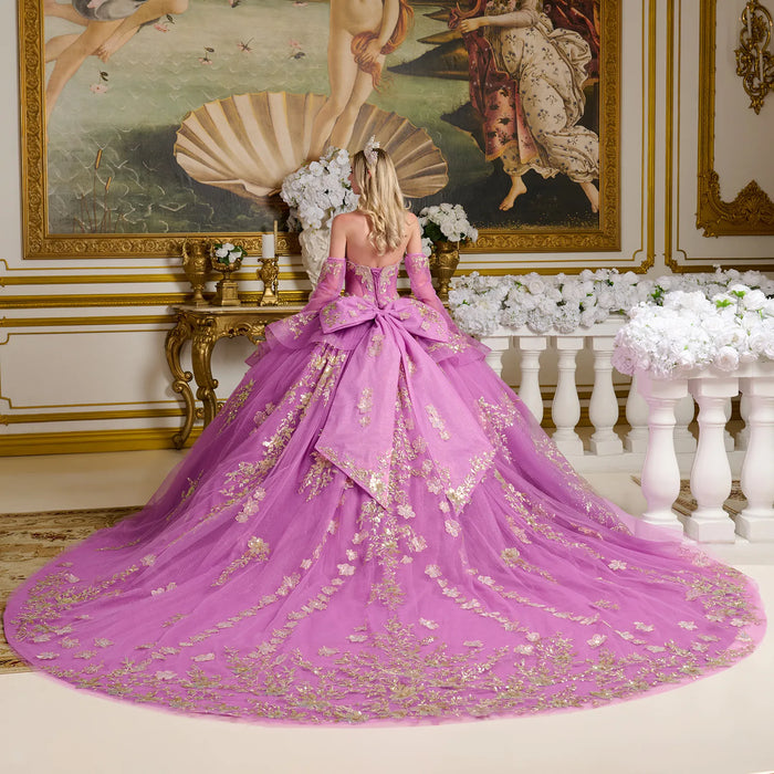 Strapless Long Sleeve Ball Gown by Elizabeth KGL3647