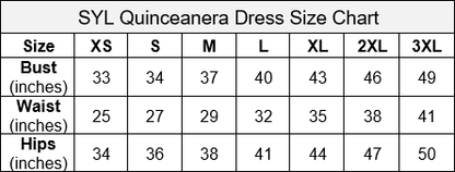 Glitter Print High Neck Quinceañera Dress Calla SYL19002
