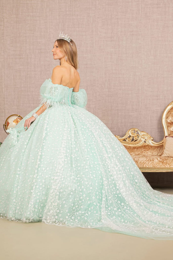 Glitter Print Sweetheart Ball Gown by Elizabeth KGL3176