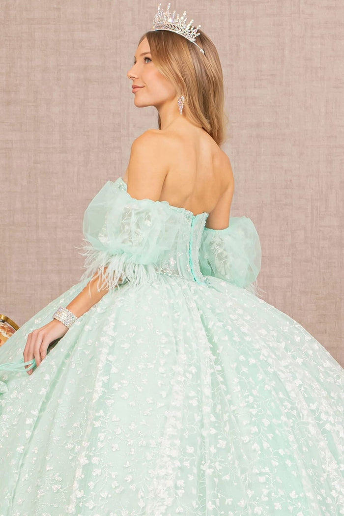 Glitter Print Sweetheart Ball Gown by Elizabeth KGL3176