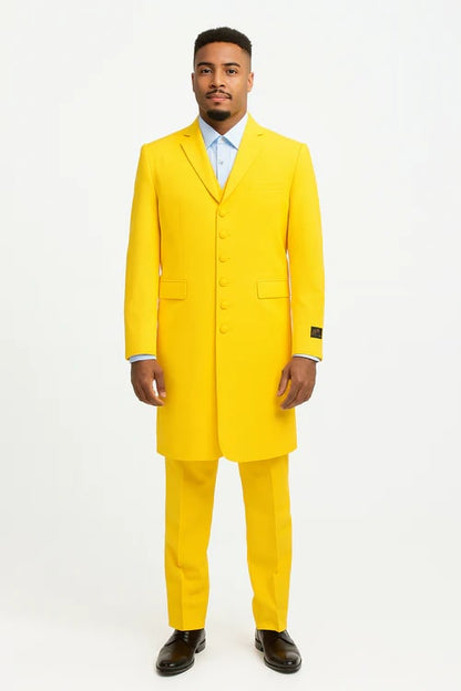 Yellow Zoot Suit - Mens Fashion Golish Yellow 1920s Vintage Look