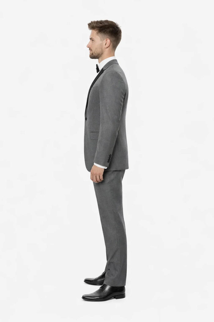 Grey Vested Peak Tuxedo