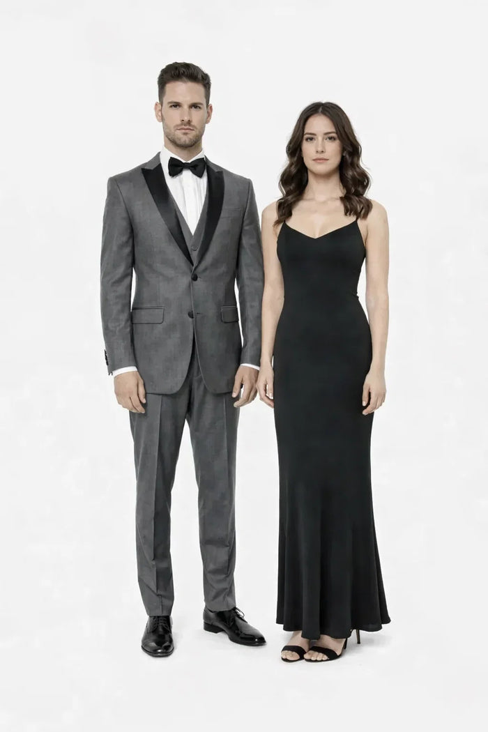 Grey Vested Peak Tuxedo