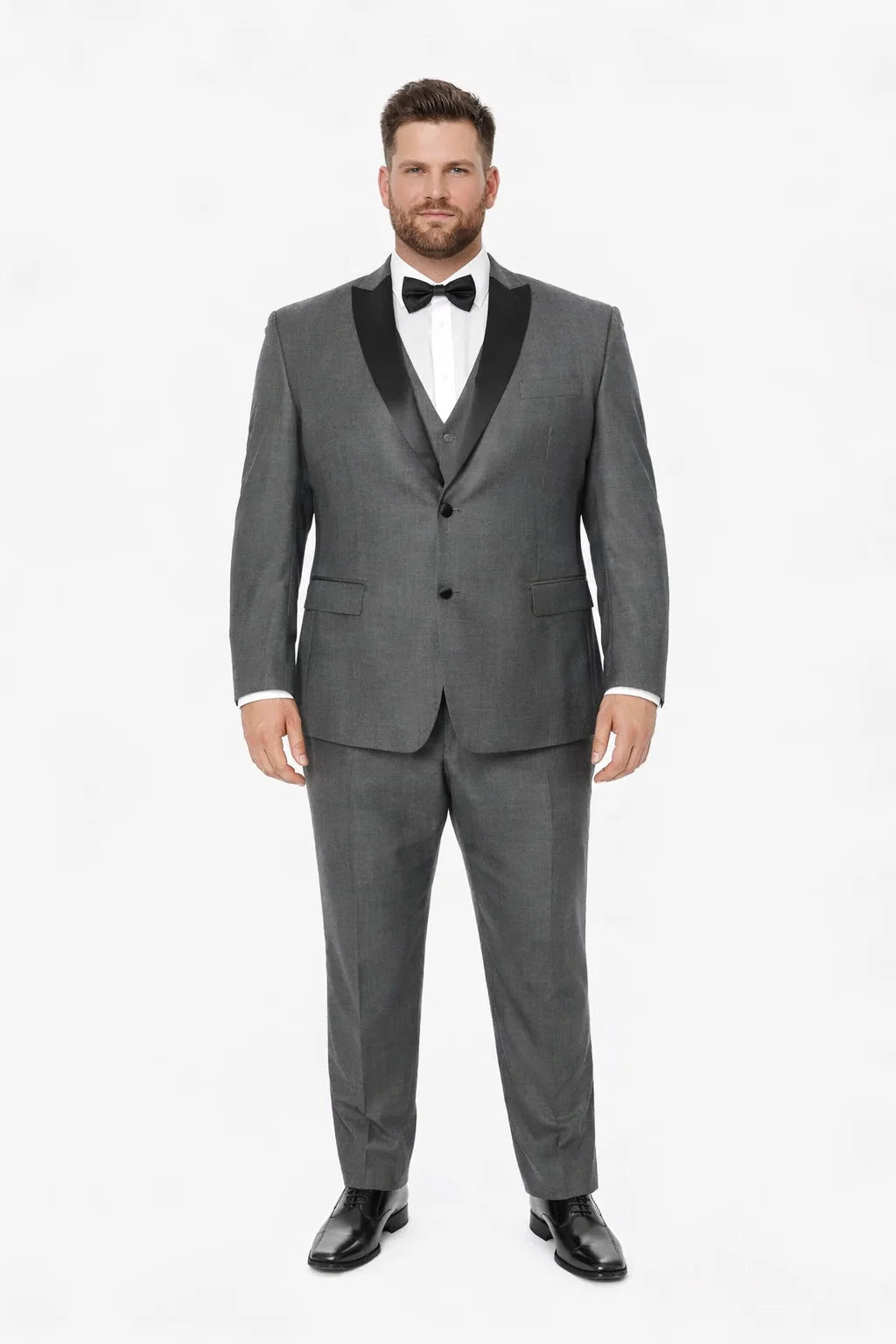 Grey Vested Peak Tuxedo