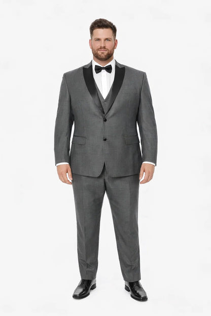 Grey Vested Peak Tuxedo