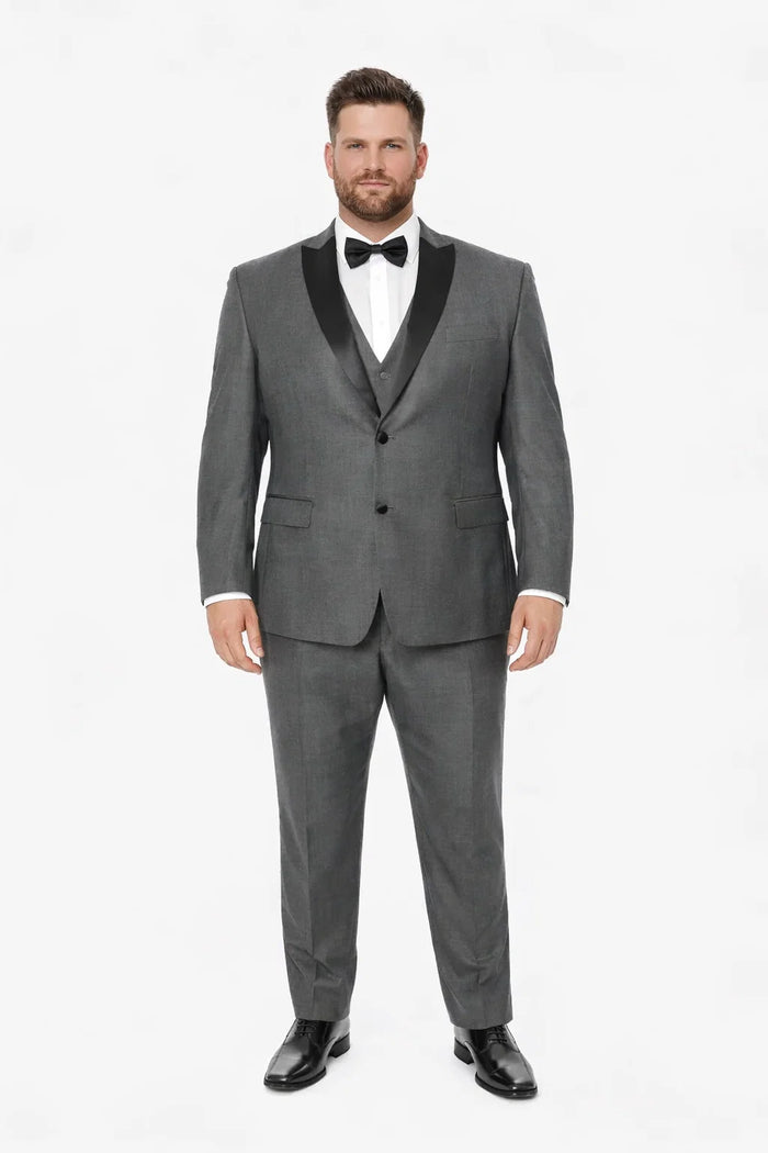 Grey Vested Peak Tuxedo