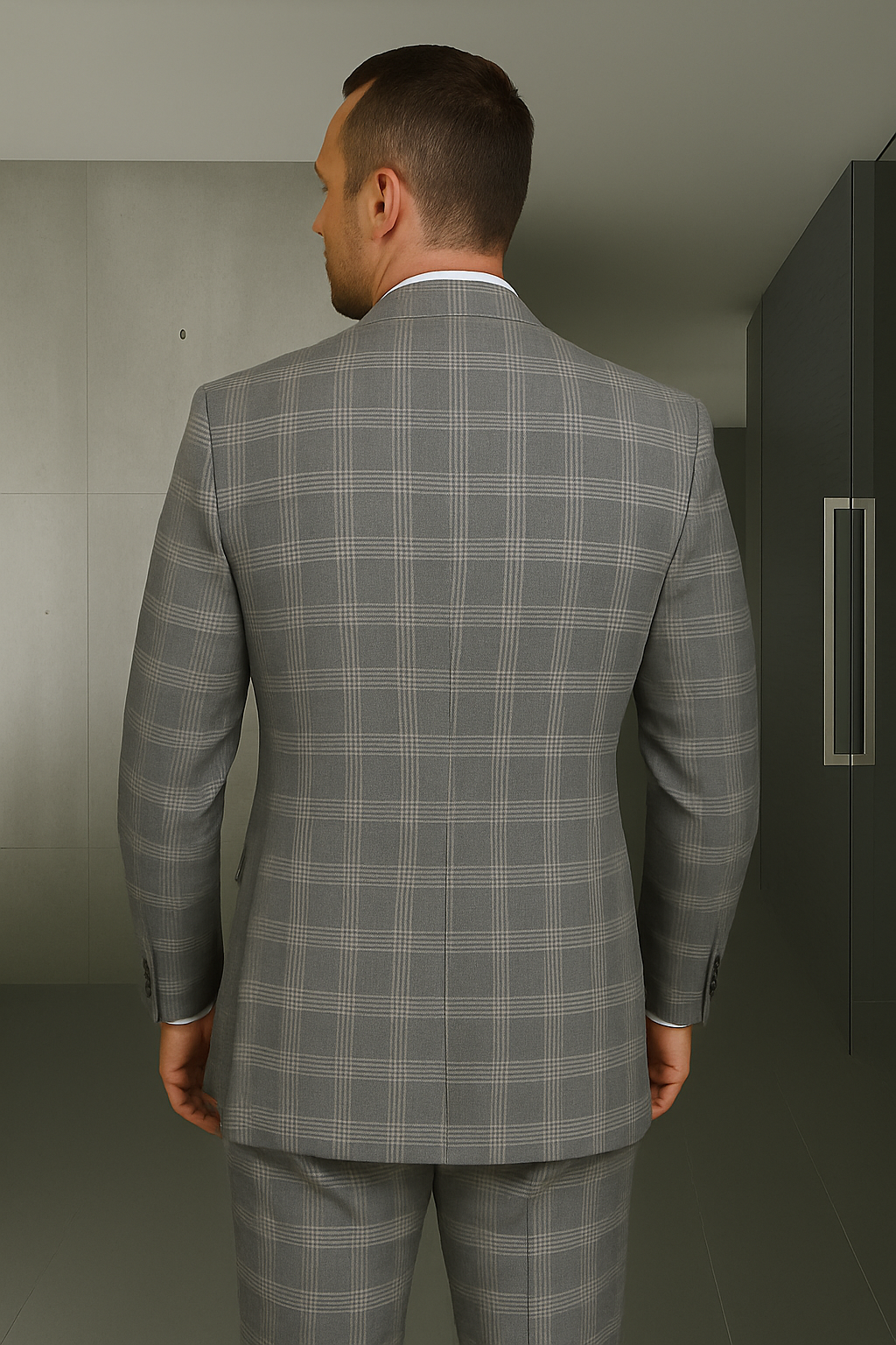 Wool Suit - Italian Made Business Suit by Statement Men's 3 Piece 100% Wool Modern Fit Suit - Coordinating Solid Color Vest