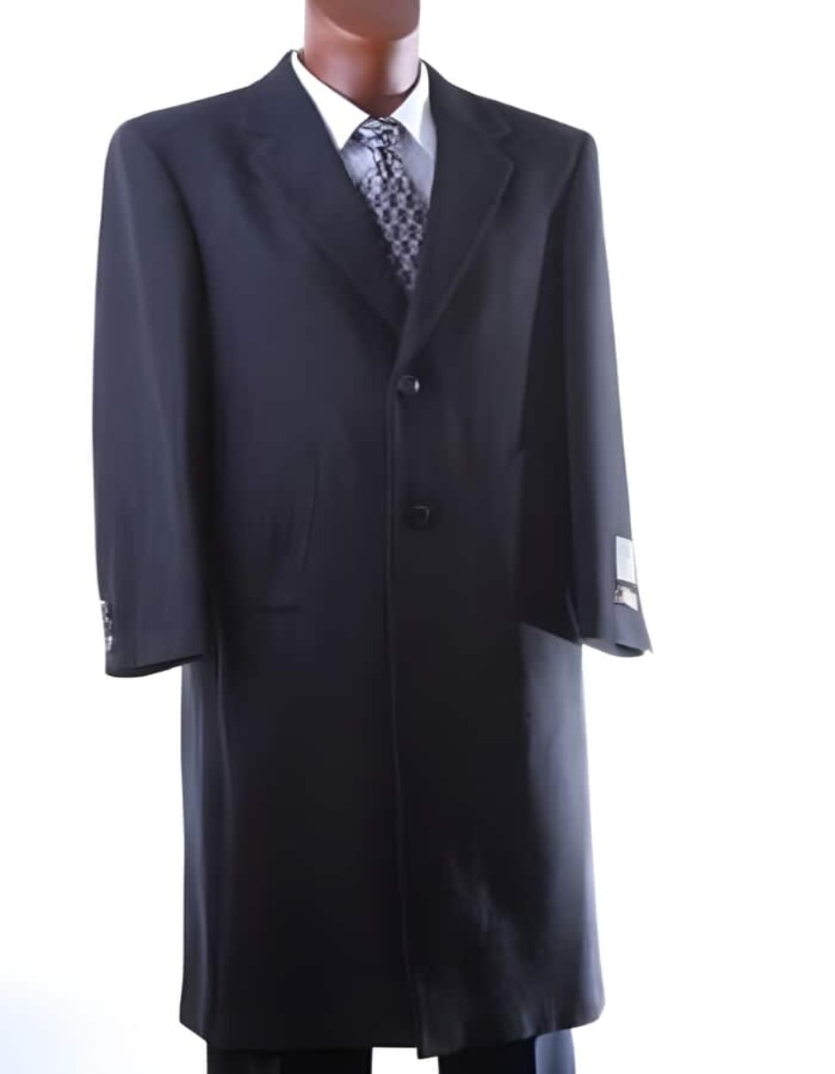 Coat Men's Long Wool Topcoat Ankle Length