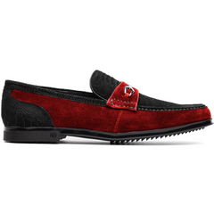 marco-di-milano-black-red-hugo-sueded-ostrich-leg-bit-loafers