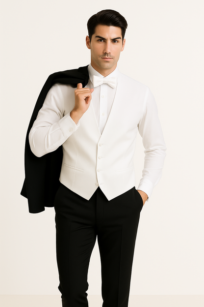 Mens Designer Bentley Formal Tail Coat Tuxedo in Black