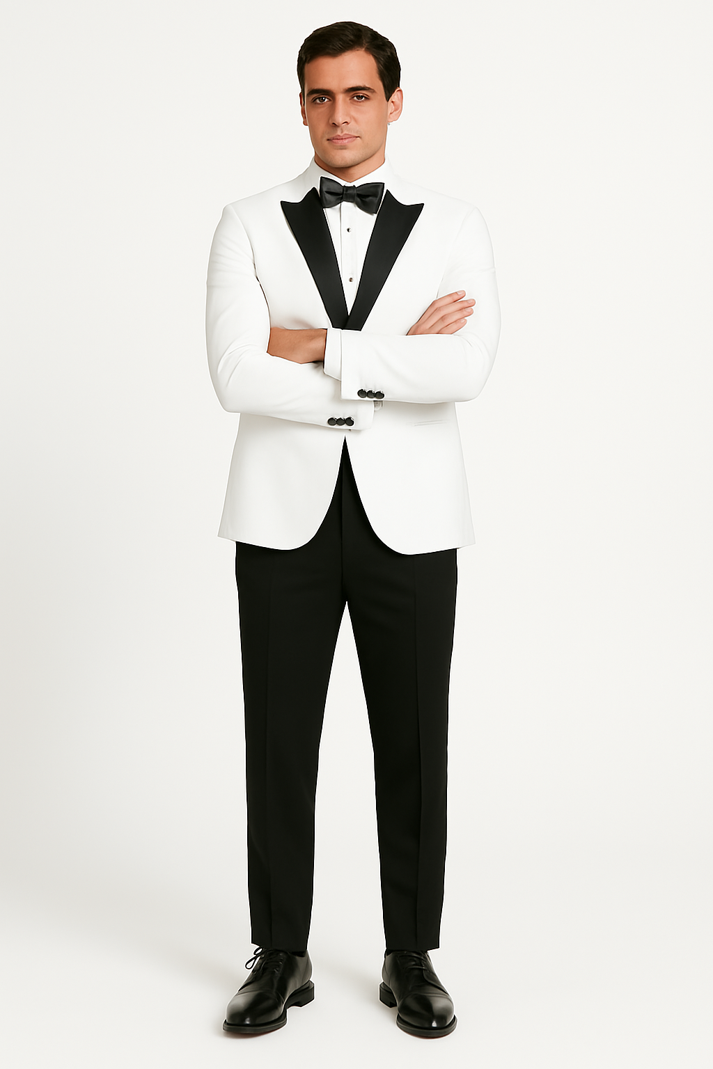 Mens Designer Franklin Wedding - Prom Tuxedo in White