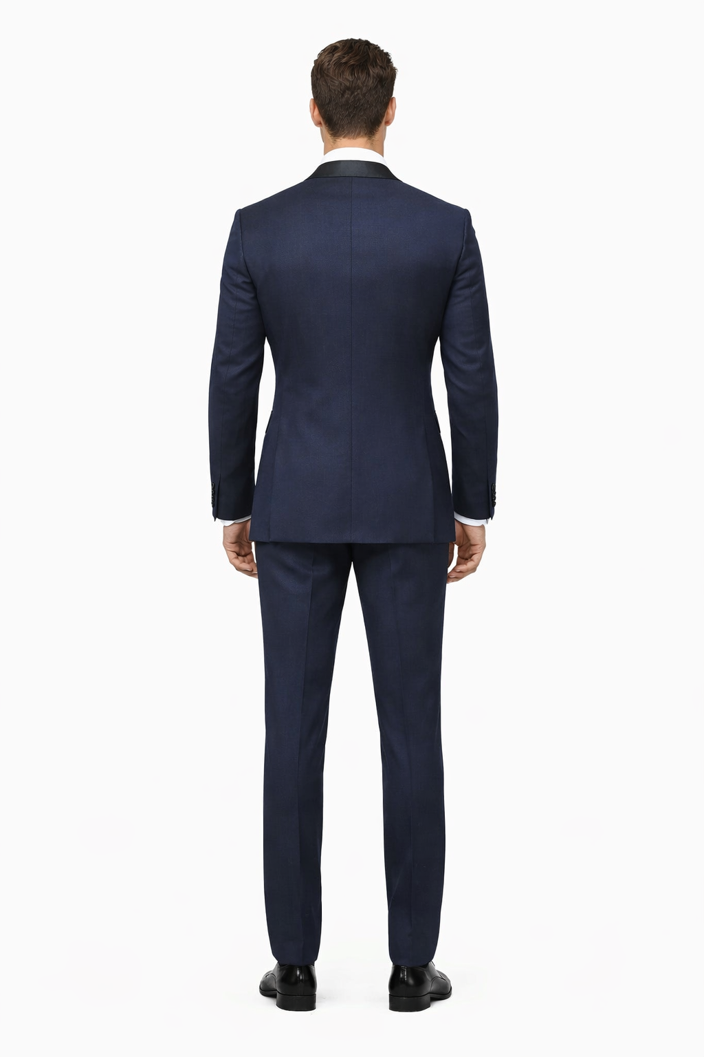 Mens Designer One Button Shawl Tuxedo in Navy