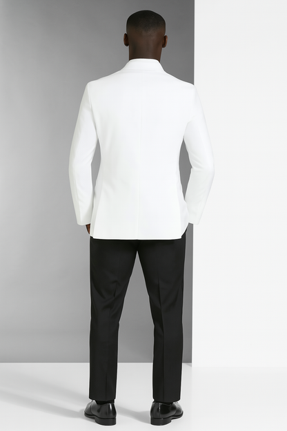 Mens Classic 2 Button Wool Tuxedo in Black