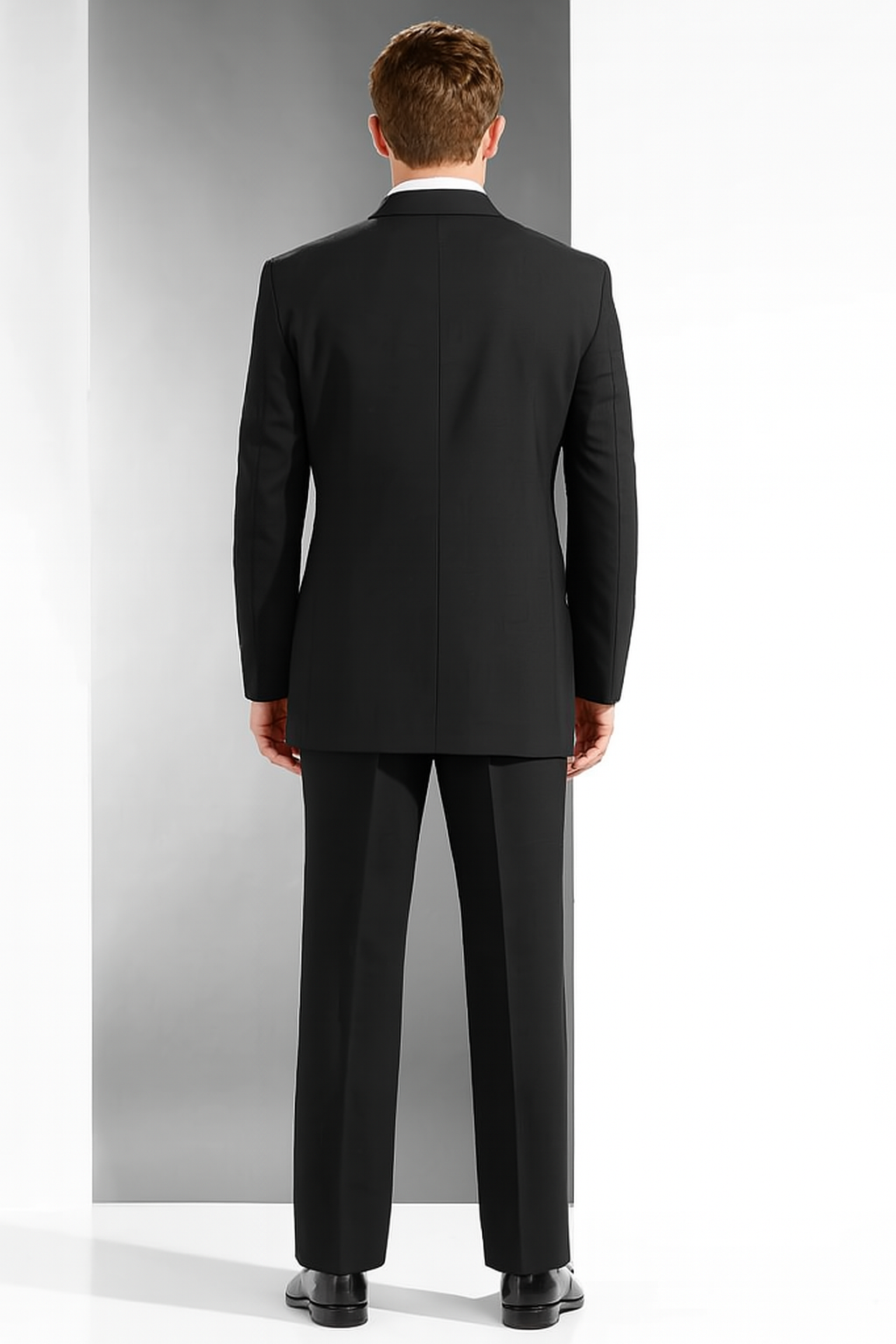 Mens Classic 2 Button Wool Tuxedo in Black