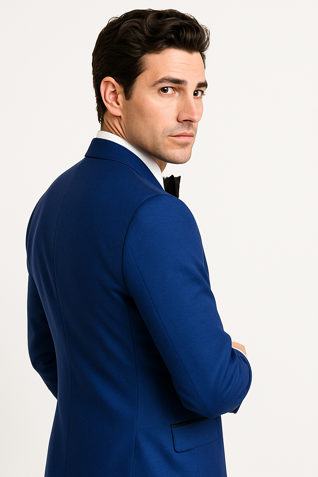 Mens Designer Wainscott Wedding Tuxedo Cobalt Blue