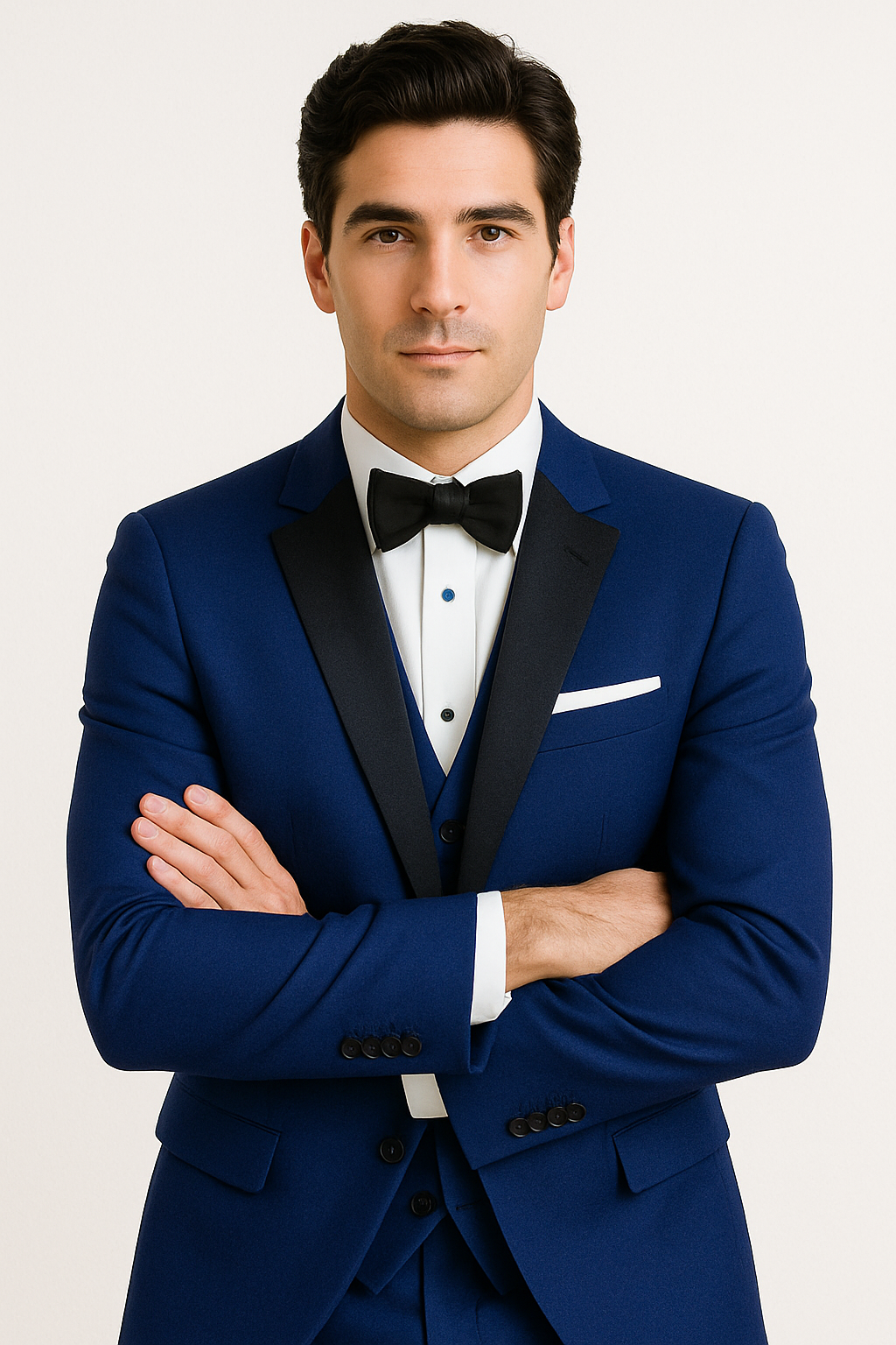 Mens Designer Wainscott Wedding Tuxedo Cobalt Blue