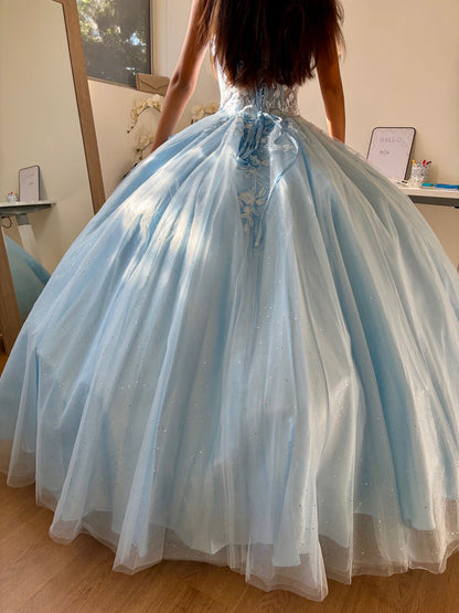 Layla K LK188 3D Floral Applique Ball Quince Dress