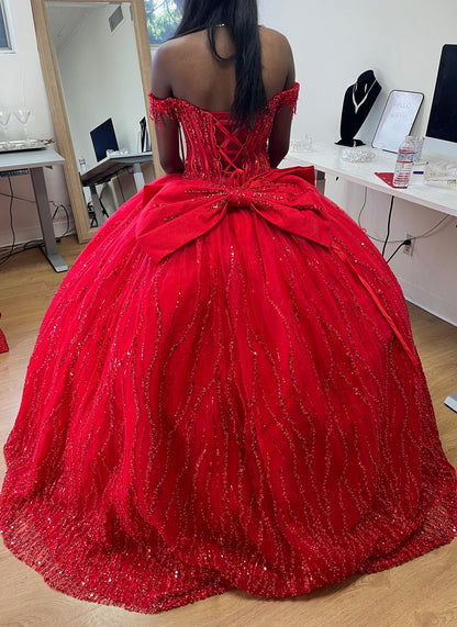 Quince Dress Sweetheart Sleeveless Sequin Ball Dance By Layla K LK264