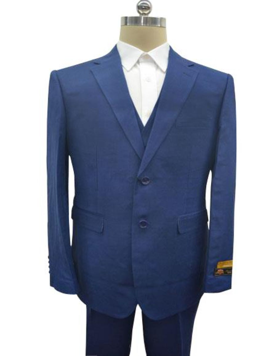 Linen-2BV Dark Navy Suit