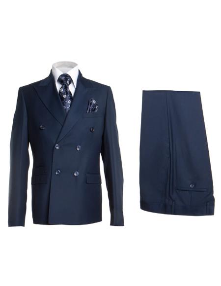 Rossiman Men's Blue Slim Fit Suit ?? Modern Tailored Formalwear