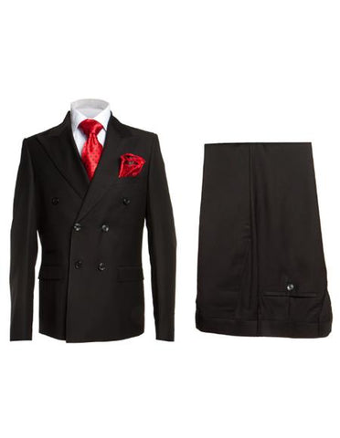 Rossiman Menƒ??s Formal Black Slim Fit Suit ƒ?? 3-Piece with Stylish Vest & Trousers