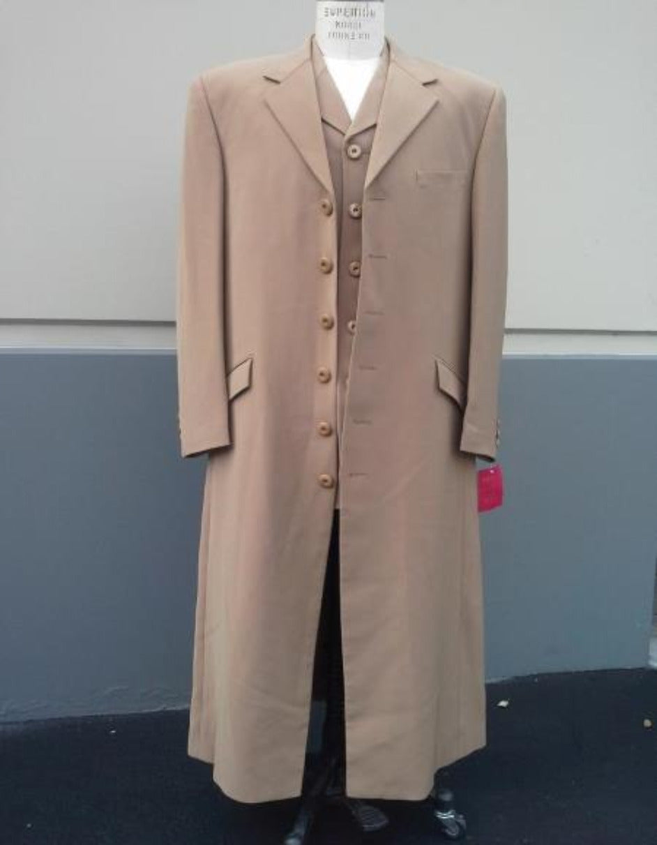 Tan Color Zoot Suit - Khaki Fashion Maxi Suit - Men's Tuxedo USA