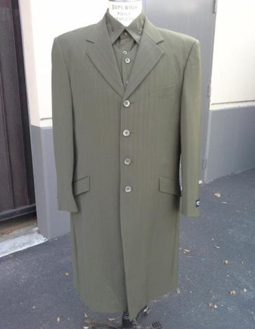 Tan Color Zoot Suit - Olive Fashion Maxi Suit