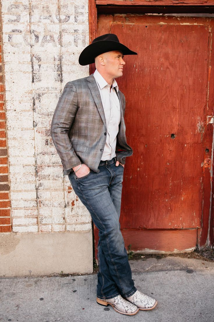 Plaid Cowboy Blazer for Men - Western Style with Rustic Elegance
