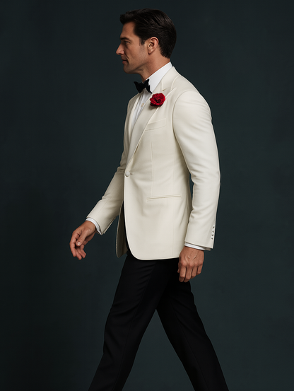 Mens 007 James Bond White Tuxedo