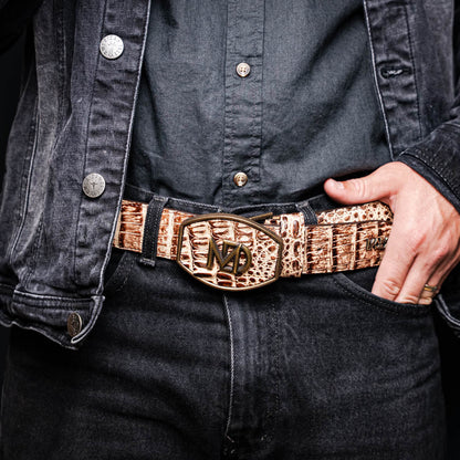 Marco Di Milano Iowa Belt Stone Orix Leather Shoe