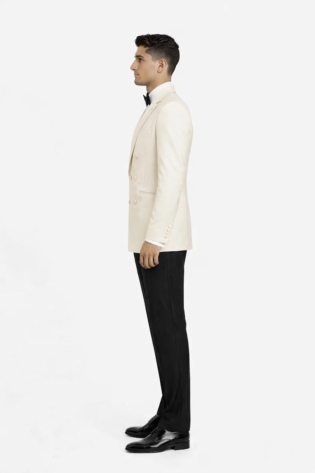 Ivory Double Breasted Tuxedo Dinner Jacket - Cream Dinner Jacket - Off White Tuxedo