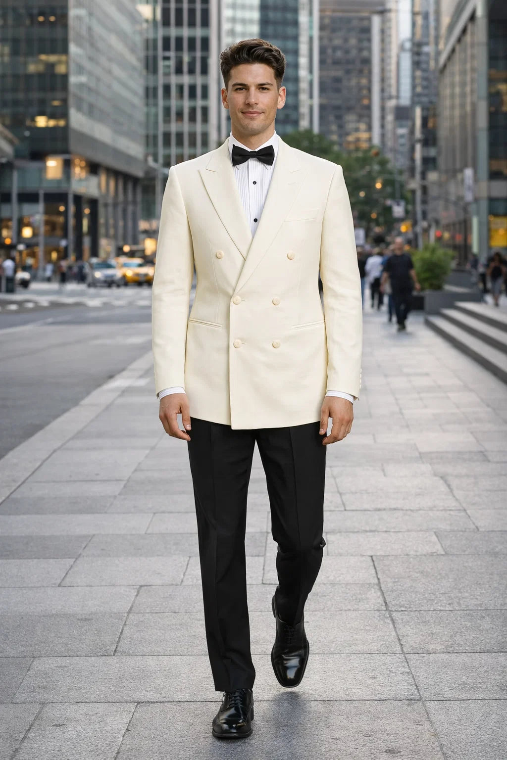 Ivory Double Breasted Tuxedo Dinner Jacket - Cream Dinner Jacket - Off White Tuxedo