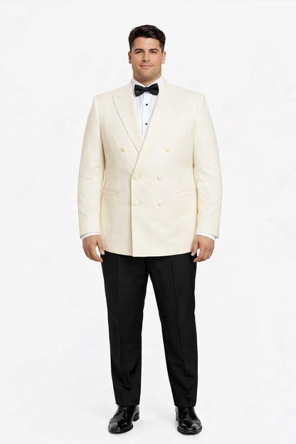 Ivory Double Breasted Tuxedo Dinner Jacket - Cream Dinner Jacket - Off White Tuxedo