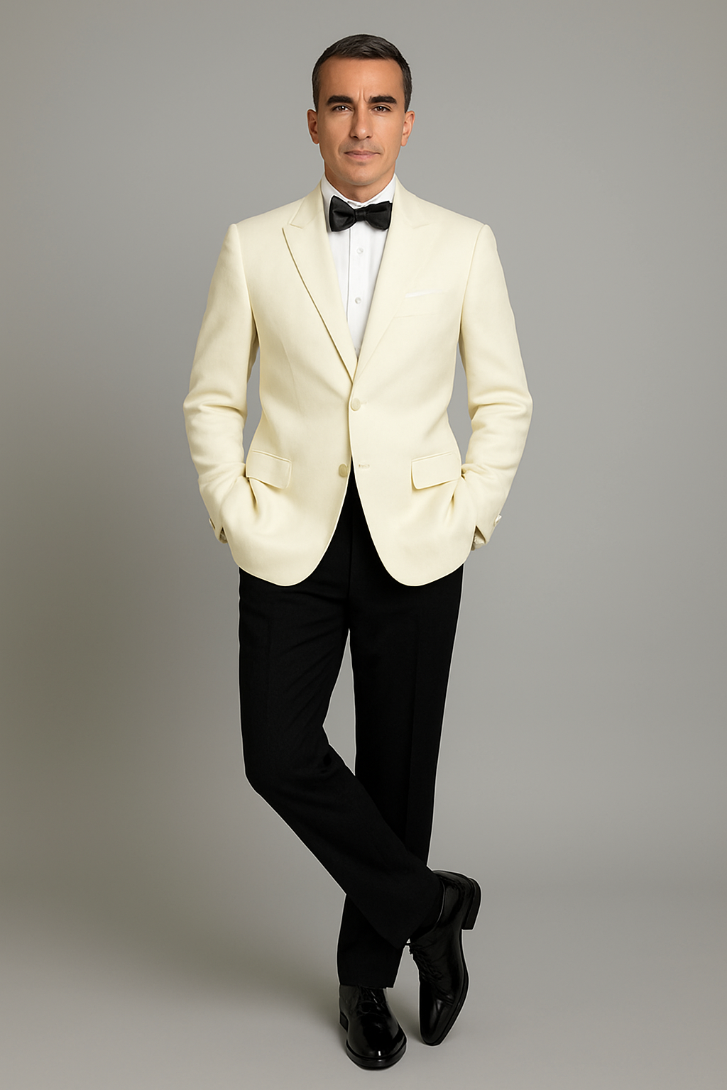 Ivory Double Breasted Tuxedo Dinner Jacket - Cream Dinner Jacket - Off White Tuxedo
