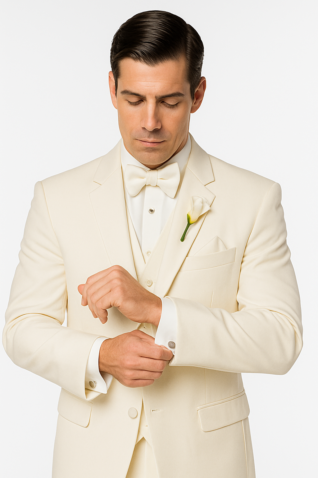 Off White~Ivory~Cream Men'S 2 Button Style Tuxedo Dress Suits