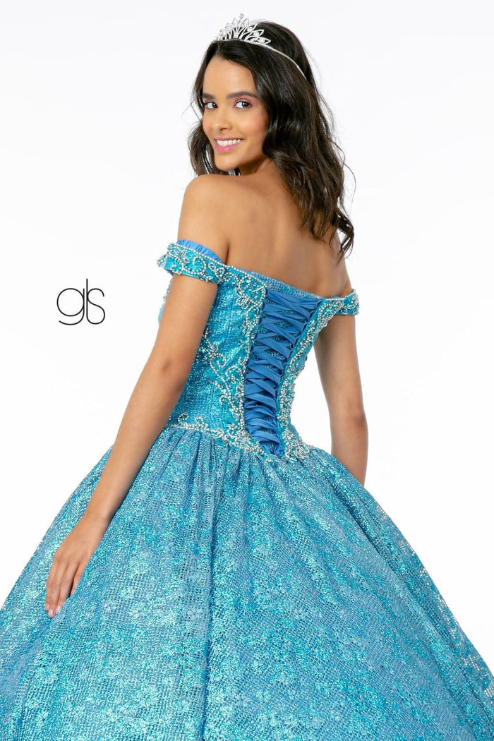 Jeweled Off the Shoulder Ball Gown by Elizabeth KGL1821