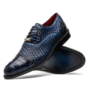 Marco Di Milano John Navy Leather Dress Shoe