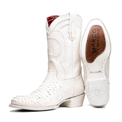 Marco Di Milano Kansas White Leather Luxury Shoe