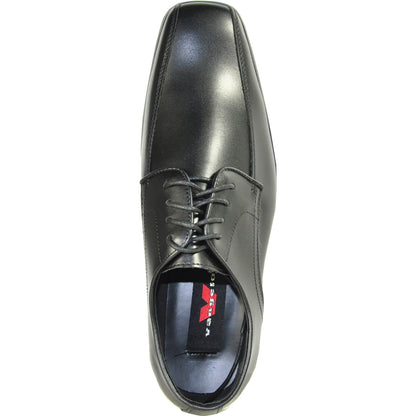 Bravo Mens Classic Square Pointy Toe Dress Shoe in Black