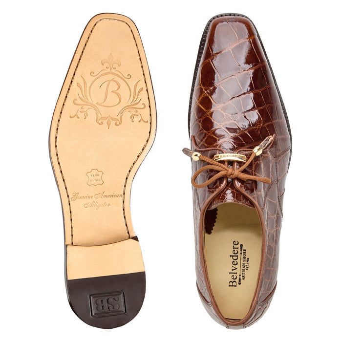 Belvedere Lago Peanut - Genuine Alligator Luxury Shoe