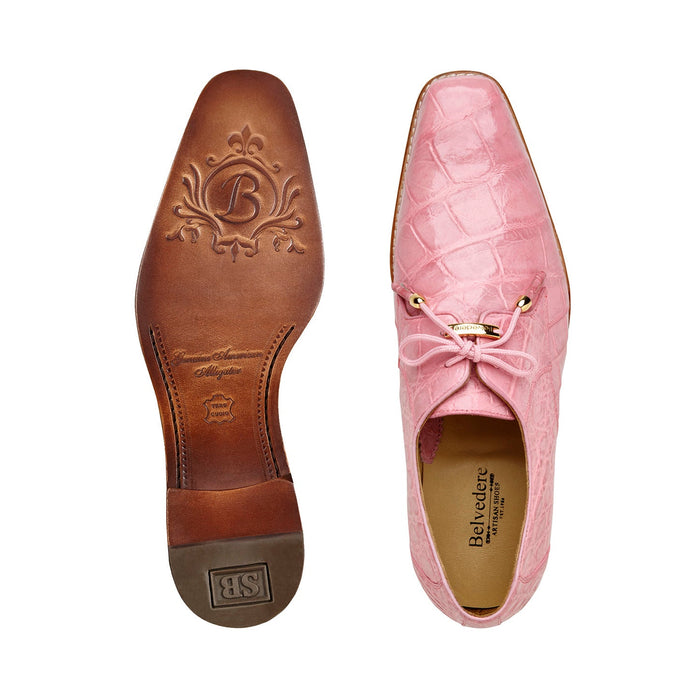 Belvedere Lago - Pink Ostrich Leather Luxury Shoe